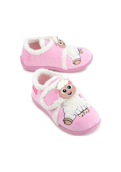 Gezer Kışlık Cırtlı Ayarlanabilir Rahat İç Taban Kız Çocuk Panduf Ayakkabı Ga2kpm.03366.00.r90.b42 Pembe