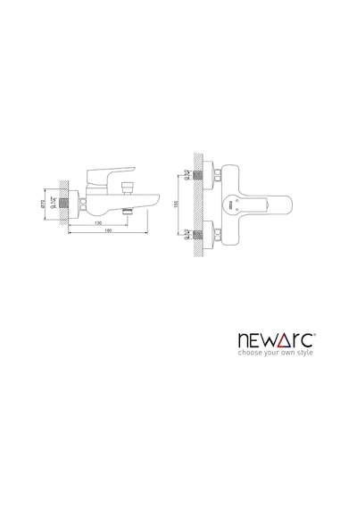 Newarc Loft Banyo Bataryası Beyaz 921511W Beyaz