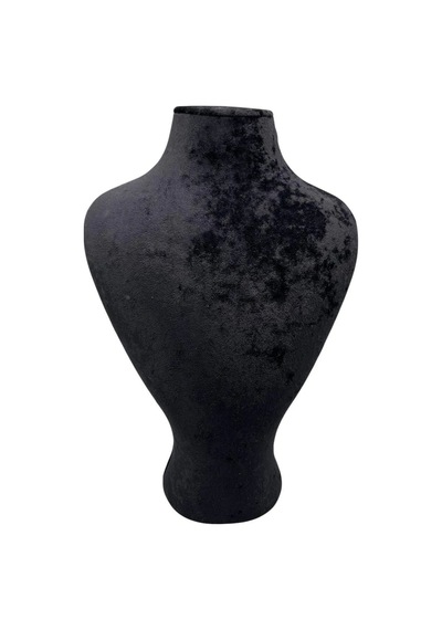 Yerli Üretim Zeus Model Süet Kumaş Siyah Renk 29/ 22 Cm Takım Kolye Sergileme Mankeni Çok Renkli