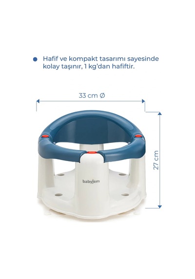 Önden Açılır Banyo & Mama Oturağı İndigo Mavi