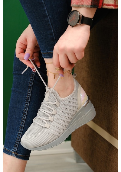 Delisle Fileli Kalın Topuklu Kadın Sneaker 001