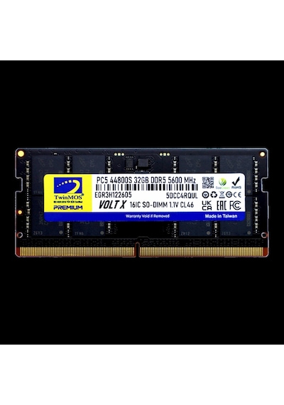 Twinmos Tmd532gb5600s46, 32gb, Ddr5, 5600mhz, Cl46, 1.1v Notebook Ram