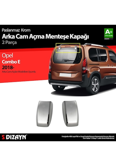 Opel Combo Krom Arka Cam Açma Menteşe Kapağı 2 Prç 2019 Üzeri (521426139)