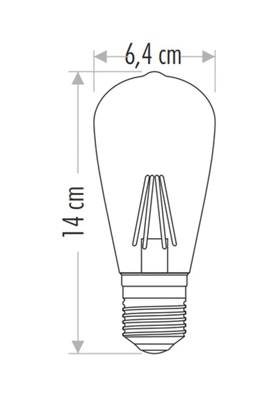 Cata Ct-4353 Edison Led Ampul 8w E27 Duy Günışığı 3200k Rustik Filament