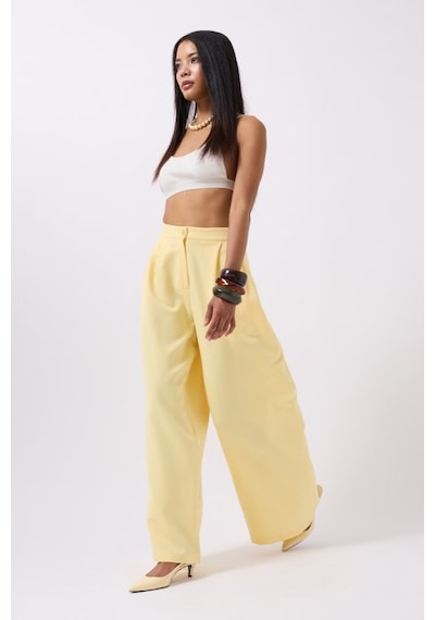 Etiler Collection Casual Yüksek Bel Pantolon Sarı