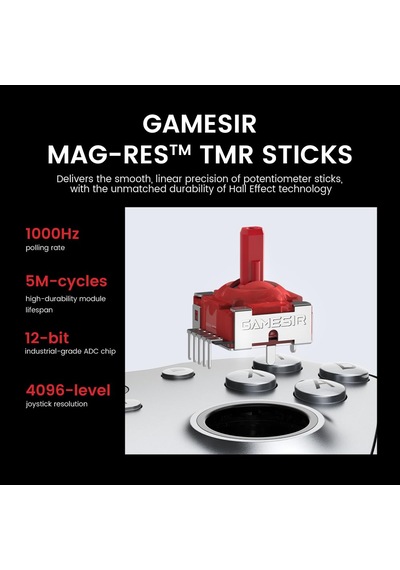 Gamesir G7 Pro 3 Mod Kablolu Hall Effect Analog Controller Xbox Series X S, Xbox One, Android Ve Windows Silver