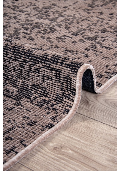 Bej Şönil Kilim Makinede Yıkanabilir Kaymaz Taban Halı Yolluk Bej