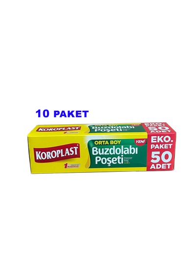 Koroplast Orta Boy Buzdolabı Poşeti 10 x 50'li