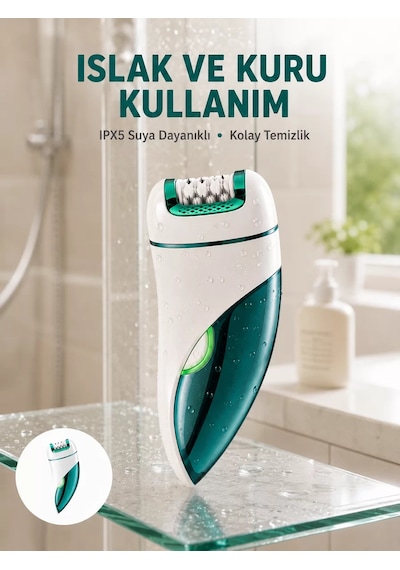 Profesyonel 3 İn 1 Epilasyon Cihazı Led Aydınlatmalı Suya Dayanıklı Şarjlı Vgr Epilatör Yeni Nesil Mh-hs8823-3990