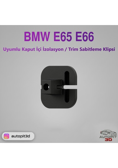 Bmw E65 / E66 Uyumlu Kaput İçi İzolasyon / Trım Sabitleme Klipsi 5'li Paket