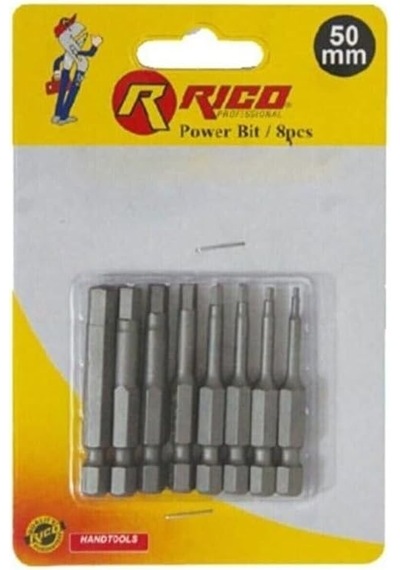Rico 005-kk1132 Allen Alyan Uç Seti 8 Parça, 50 Mm