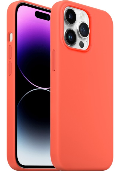 Buff Apple Uyumlu iPhone 14 Pro Max Rubber Fit Kılıf Nektarin