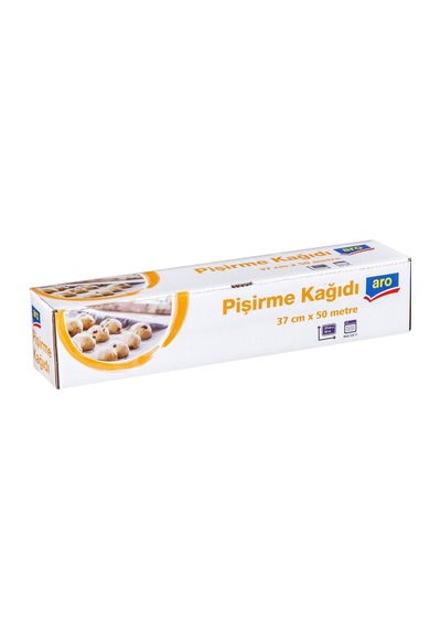 Aro Pişirme Kağıdı 37 Cm X 50 M Silikonlu Kek Ve Hamur İşleri İçin 3'li Ekonomik Paket - 3 Adet Tarı Beyaz