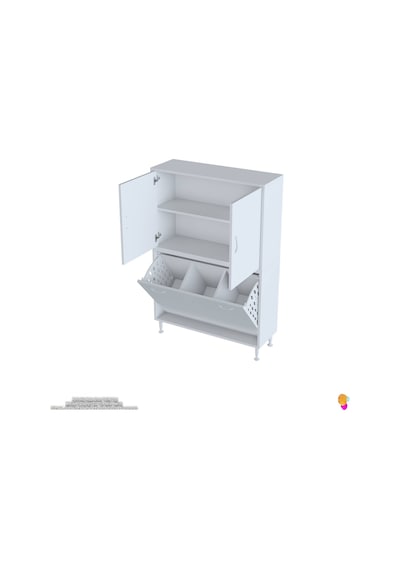 Modilayn İlkim 100 X 138 X 32,5 Cm' Lik Kapak İçi Çift Raflı, Üç Akıllı Çamaşır Sepetli Dolap Beyaz Modilayn İlkim 100 X 138 X 32,5 Cm' Lik Kapak İçi Çift Raflı, Üç Akıllı Çamaşır Sepetli Dolap Beyaz