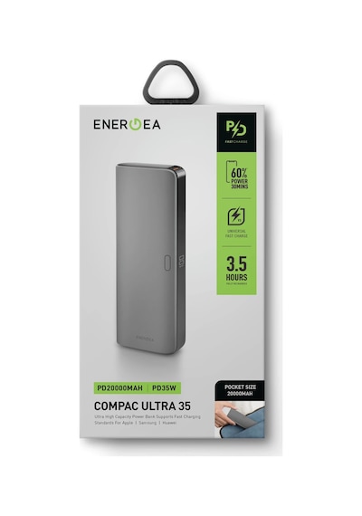 Compac Ultra 35 20.000 Mah Dijital Göstergeli 35w Type-c 22.5w Usb Pd Hızlı Şarj Powerbank - Koyu Gri Koyu Gri