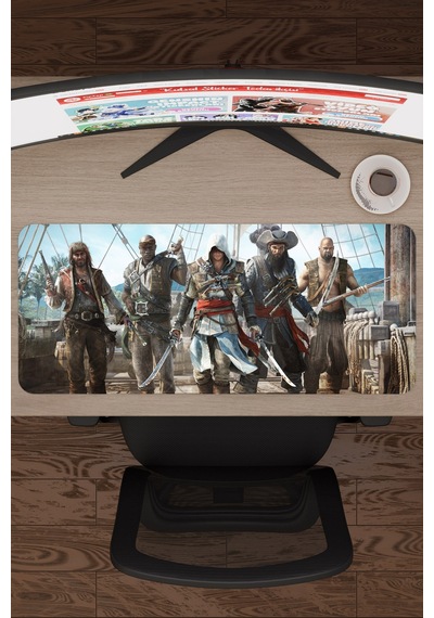 Assasin's Creed Kaymaz Dikişli Kauçuk Oyuncu Mousepad V4 - 70x30 Xl Gaming Mouse Pad Fare Altlığı