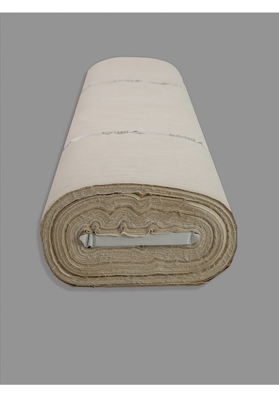%100 Pamuk 46 Tel Amerikan Bezi Ham Bez Punch Kumaş - Krem 1500x220 CM