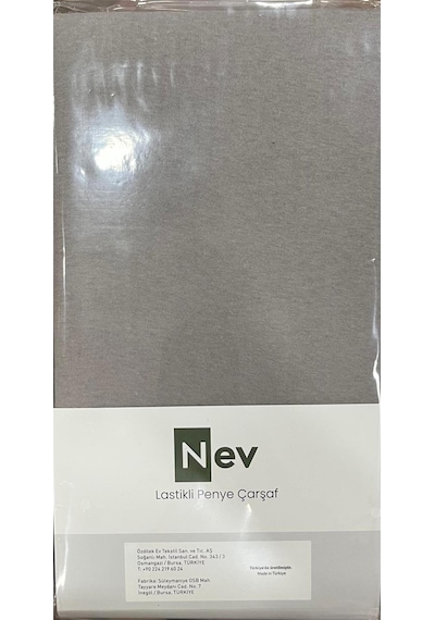Özdilek Nev Marka Lastikli Fitted Penye Çarşaf 100x200 + 30 Cm Yükseklik 30 Cm Gümüş Çok Renkli