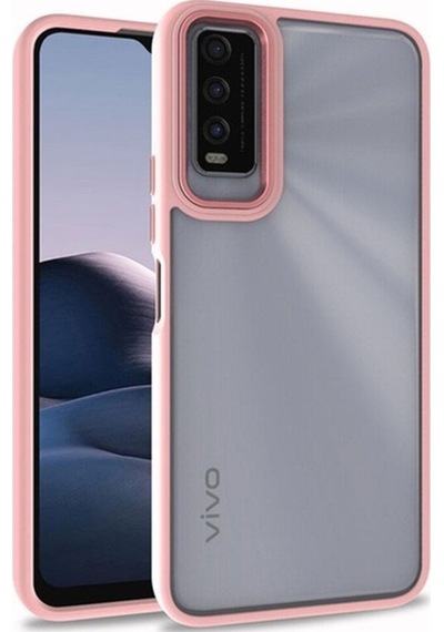 Vivo Y11s Kılıf Zore Flora Kapak Rose Gold