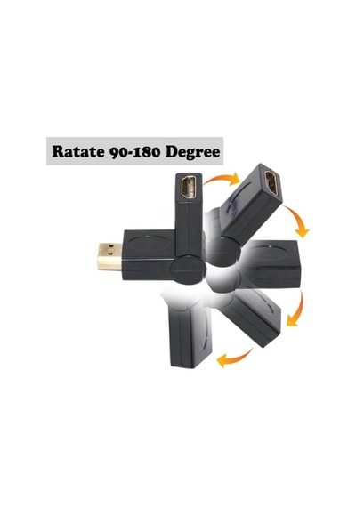 Hdmi Uzatma - Hdmi 90 180 270 Derece Dirsek Oynar Başlıklı Dişi Erkek 4k 3d