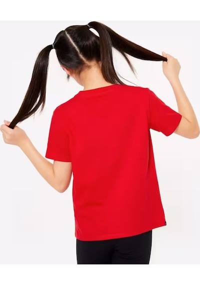 Uyguntarz Çocuk Çiçekler Baskılı Pamuklu Tshirt Kırmızı