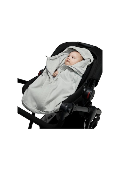 Ubeybi 4 Mevsim Bebek Arabası Ve Ana Kucağı %100 Pamuklu Tulum Footmuff 0-12 Ay - Gri