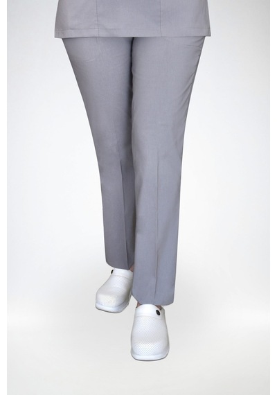 Unisex Gri Soft Likralı Cerrahi Doktor Pantolon Hemşire Alt Üniforma Gri