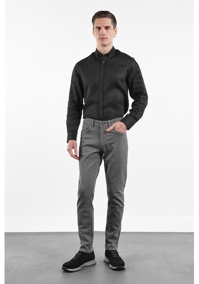 İmza Su Yeşili 5 Cep Düz Paça Gabardin Slim Fit Pamuklu Pantolon 1003260318