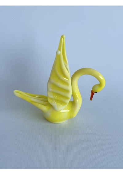 El Yapımı Murano Cam Kuğu Biblo A01