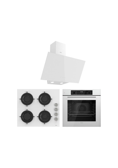 Ferre Flowart Lumora Plus Beyaz 3'lü  QBL63CB-CS206-D078 Ankastre Set