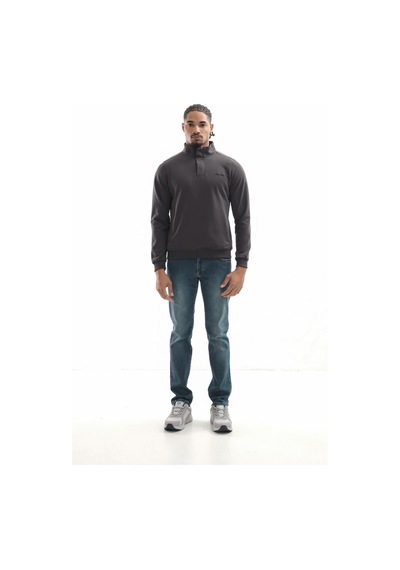 Boğazlı Sweatshirt Antrasit