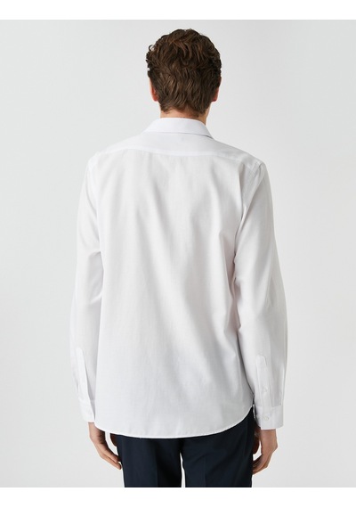 Koton Basic Gömlek Klasik Manşet Yaka Uzun Kollu Dar Kesim Non Iron Beyaz 3sam60138hw 3SAM60138HW000 Beyaz