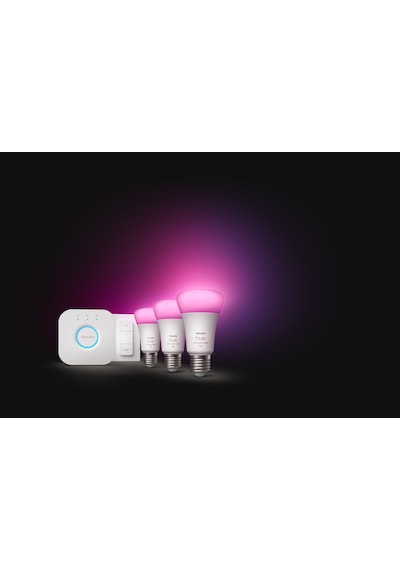 Philips HueWCA 9-75W E27 Renkli Akıllı Ampul 3'lü Başlangıç Seti (Kumandalı)