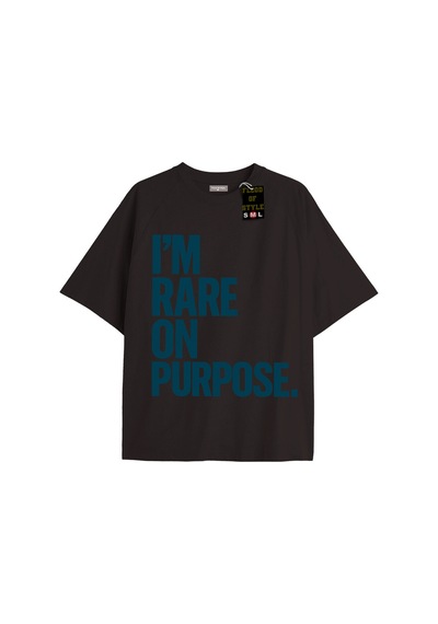 Flood Of Style Siyah Oversize T-shirt Imrareonpurose Özel Tasarım
