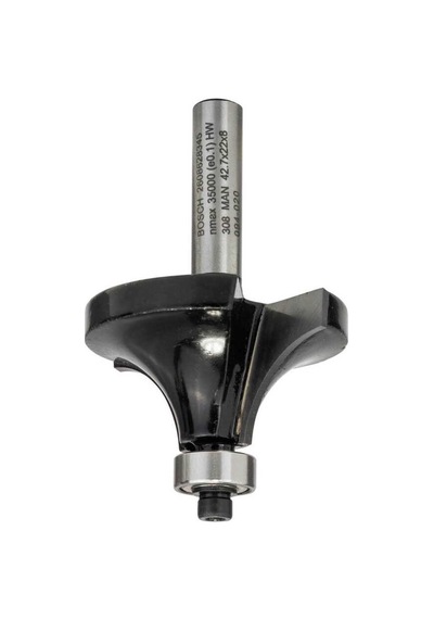 Bosch Standard Seri Ahşap İçin Çift Oluklu, Sert Metal Bilya Yataklı Yuvarlama Frezesi 8*15*66 mm-2608628345