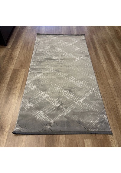 Hoom Rugs Cotton 1137 Gri Yıkanabilir Antibakteriyel Modern Halı Gri