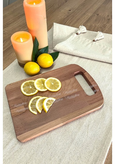 Doğal Ahşap Kesme Tahtası Ve Sunumluk 30x20 Cm Kayın Ağacı - Kl-kes763 Ahşap