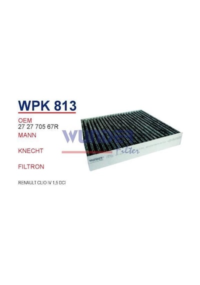 WUNDER WPK813 Polen Filtresi Karbonlu CLIO IV Cuk22011