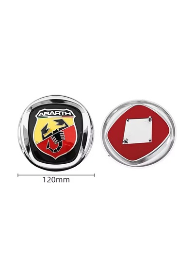 Fiorino Doblo Egea Ducato Abarth Logo Ön Panjur Arması Krom Çerçeveli 120mm