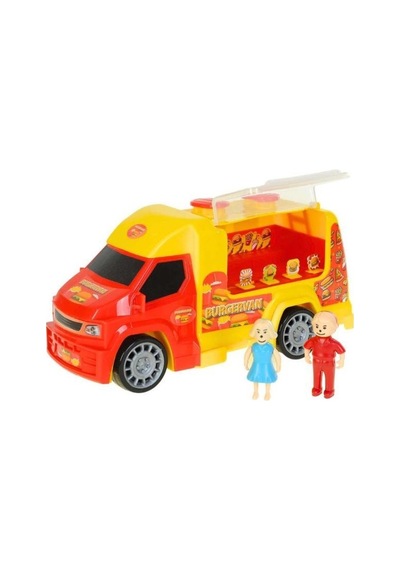 King Toys Hamburger Kamyonu Lal 1134,aksesuarlı Burgervan Oyuncak Kamyon