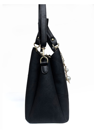 Westbag Kadın Butterfly El Ve Omuz Çantası Kol Çantası Charm Detaylı Siyah