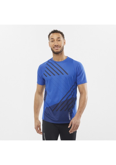 Salomon Sense Aero Erkek Koşu Tişört Nautical Blue Lc1872800 Mavi