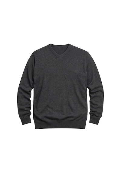 Battalmoda Erkek Büyük Beden Antrasit V Yaka Triko Kazak 3xl-4xl-5xl-6xl