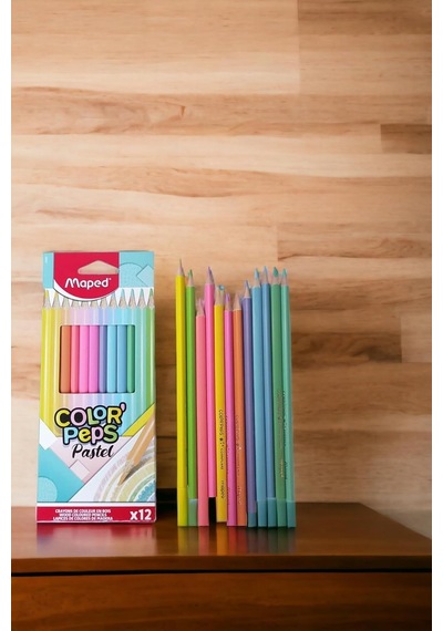 Color Peps Pastel Kuru Boya Kalemi Seti, 12 Renk Diğer