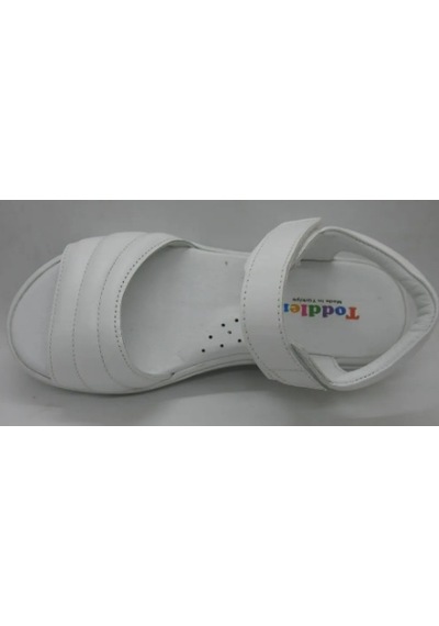 Toddler 491 Beyaz Doğal Deri Anatomik Taban Çocuk Sandalet 31-35 Beyaz