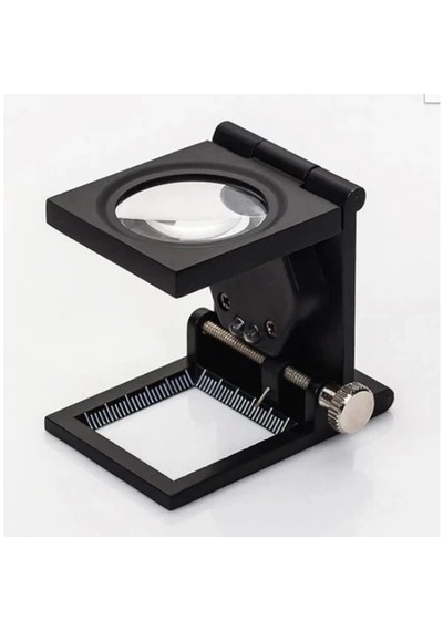 28x28 Mm Katlanır Sayaçlı Metal Lüp, 2 Led Işıklı Büyüteç Tekstil Th9005a Diğer