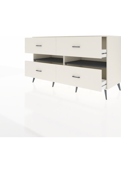 Kronos Konsol 2 Raflı 4 Çekmeceli 176x59x99 Aytaşı-antrasit/aytaşı Antrasıt/aytası - Aytası