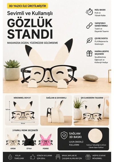 3d Baskı Gözlük Standı Dekoratif Masaüstü Gözlük Tutucu 71756601