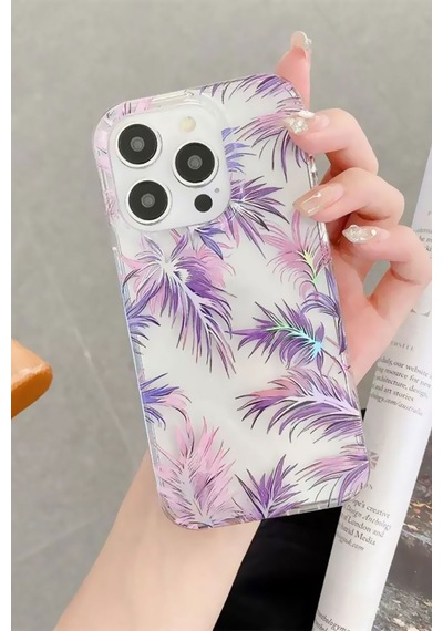 Apple iPhone Uyumlu 16 Pro Kılıf Solmayan Imd Baskı Desenli, Şeffaf Tpu+pc Botanik Kapak