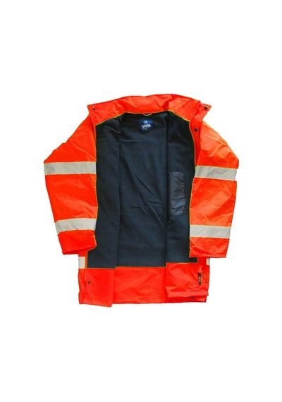 Junıor Jn1012/p Waterproof Polarlı Fosforlu Oxford Parka Turuncu L Beden Turuncu